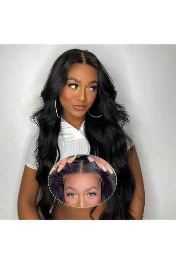 Wear an go Body wave hair 4x6 glueless wig , 180% density.