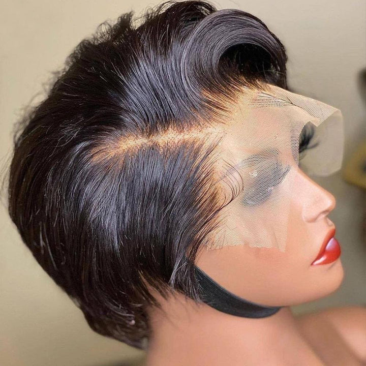 Pixie Cut Wig Human Hair Straight Short Bob Wig 13X4 Lace Front Human Hair Wigs