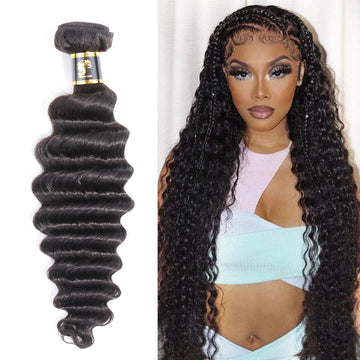 Brazilian Loose Deep Bundles 100% Human Hair Extensions 1 Bundle Deal Curly Weave Sew In Hair Extensions