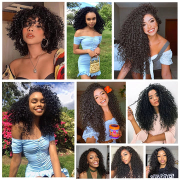 Brazilian Hair Kinky Curly Hair Bundle 100% Human Hair Weave Natural Black Curly Human Hair Extensions