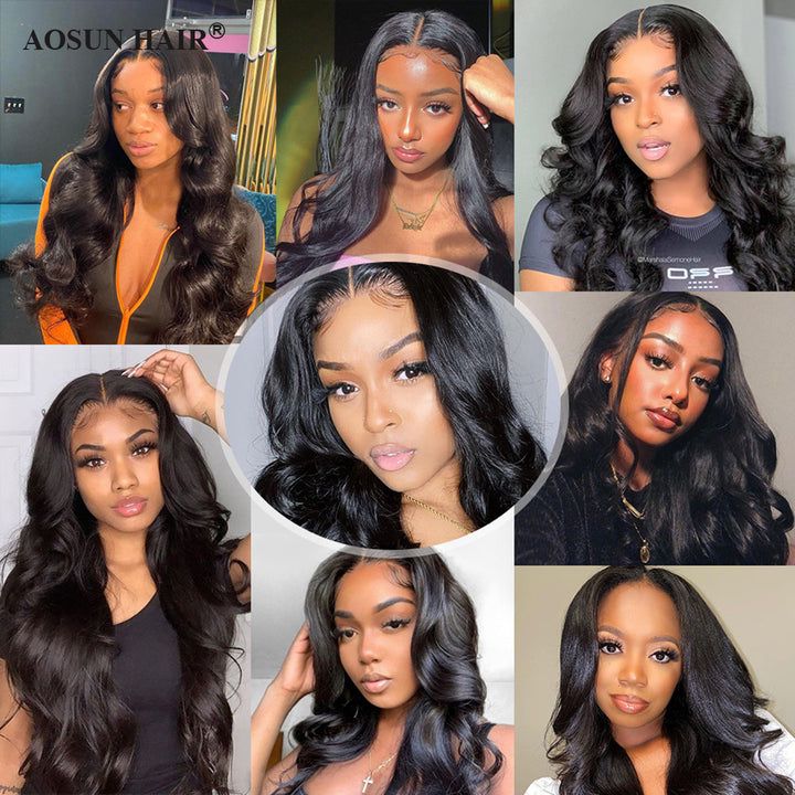 180% Density 13x6 Lace Front Wig Brazilian Body Wave Human Hair Lace Wigs