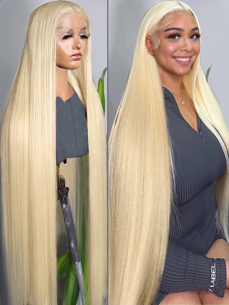 613 Honey Blonde Lace Front Wigs 13x4 Frontal Lace Wig 200% Density Straight Human Hair Wigs Pre Plucked For Woman