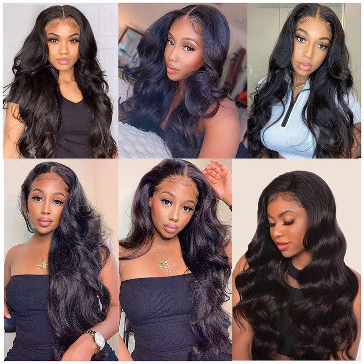 100% Human Hair Wigs Body Wave 4x4 Front Lace Wig